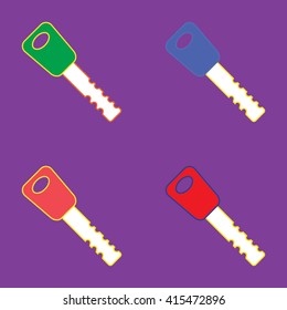 with a key icon color