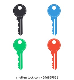 key icon - colored vector illustration