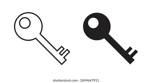 Schlüsselsymbolkonzept. Logo-Symbol für Web und Mobile. Pixel perfekt.