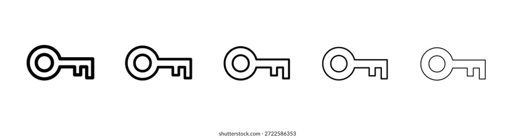 diseño del icono de la llave, logotipo, App, interfaz de usuario. Ilustración vectorial, EPS