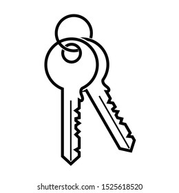 Key icon design. Key icon in trendy outline style design. Vector illustration.