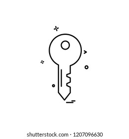 Key icon design vector
