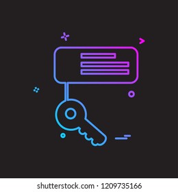 Key icon design vector