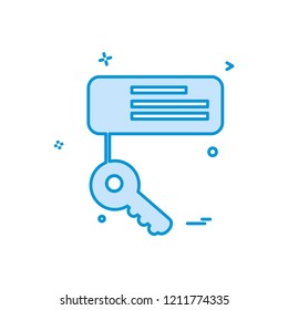 Key icon design vector