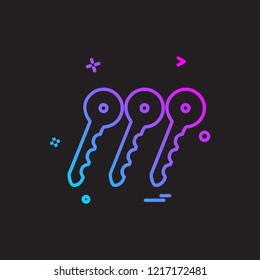 Key icon design vector