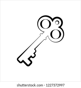 Icono Clave Diseño Ilustración de arte vectorial