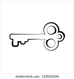 Key Icon Design Vector Art Illustration