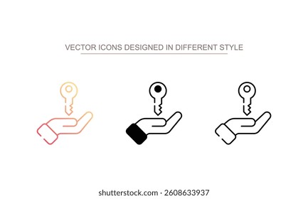 Key icon design with white background stock illustration