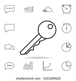 key icon. Detailed set of simple icons. Premium graphic design. One of the collection icons for websites, web design, mobile app