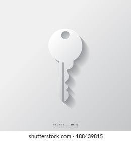Key icon, door lock symbol
