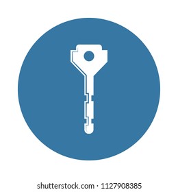 key icon. Element of lock and keys icons for mobile concept and web apps. Badge style key icon can be used for web and mobile apps on white background