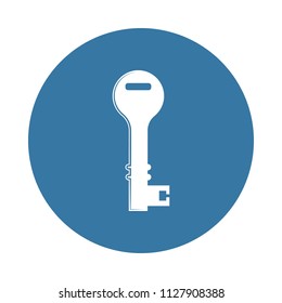 key icon. Element of lock and keys icons for mobile concept and web apps. Badge style key icon can be used for web and mobile apps on white background