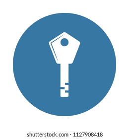 key icon. Element of lock and keys icons for mobile concept and web apps. Badge style key icon can be used for web and mobile apps on white background