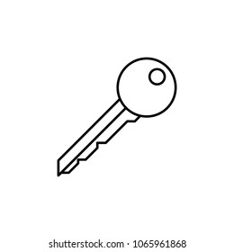 key icon. Element of simple icon for websites, web design, mobile app, info graphics. Thin line icon for website design and development, app development  on white background