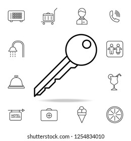 key icon. Element of simple icon for websites, web design, mobile app, info graphics. Thin line icon for website design and development, app development on white background