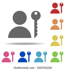 key icon. Elements of web in multi color style icons. Simple icon for websites, web design, mobile app, info graphics