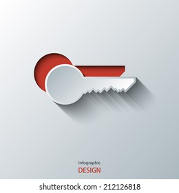 Key icon. Eps10 Vector illustration