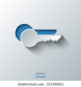 Key icon. Eps10 Vector illustration