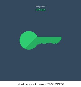 Key icon. Eps10 Vector illustration