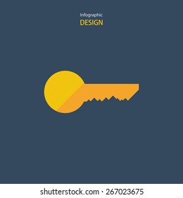 Key icon. Eps10 Vector illustration 