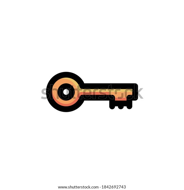 Key Icon Filled Outline Business Illustration\
Logo Vector\
