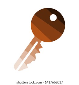 Key Icon. Flat Color Ladder Design. Vector Illustration.