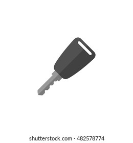 Key icon in flat color style. Safety protection house home property