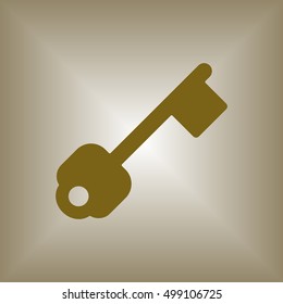 Key Icon. Flat design.