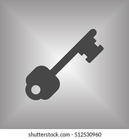 Key Icon. Flat design.