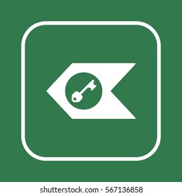 Key Icon. Flat design.