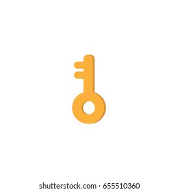 Key icon. Flat design.