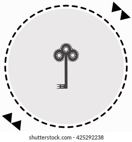 Key icon Flat Design. Isolated Illustration.