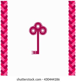Key icon Flat Design. Isolated Illustration.