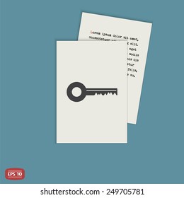 The key icon. Flat design style. Made in vector illustration