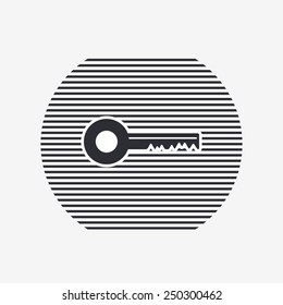 The key icon. Flat design style. Made in vector illustration