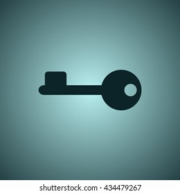 key Icon, flat design style