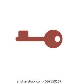 key Icon, flat design style