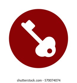 key Icon, flat design style