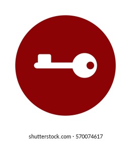 key Icon, flat design style