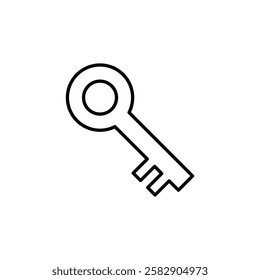 Key icon Flat fill set collection