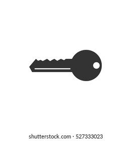 Key icon flat. Illustration isolated vector sign symbol