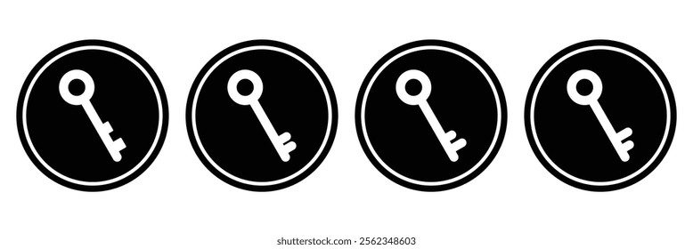 Key Icon. Flat Key Icon Illustration. Key icon in flat style.