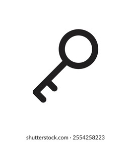 Key icon Flat line illustration