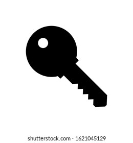 key icon flat style isolated on white background. vector illustration