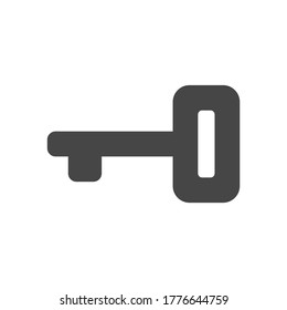 Key icon in flat style isolated on white background.