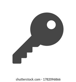 Key icon in flat style isolated on white background.