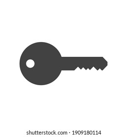 key icon flat style isolated on white background