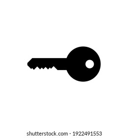 key icon flat style isolated on white background