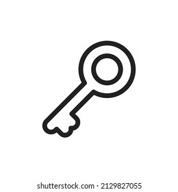 Icono de tecla. Estilo llano clave aislado en un fondo blanco - vector stock.