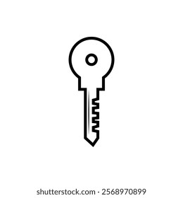 Key icon flat style isolated. Vector